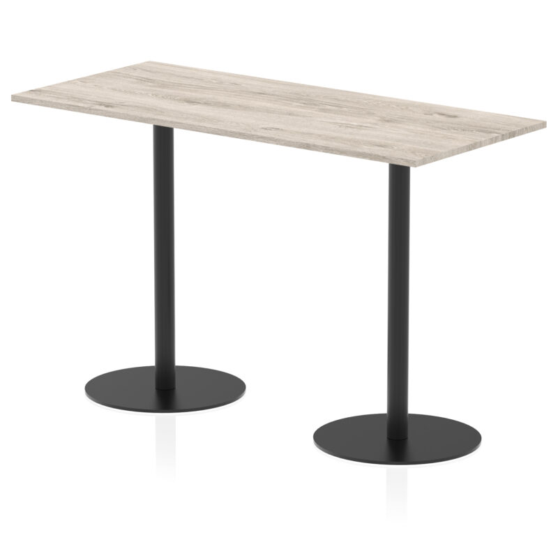 italia rectangular poseur table black leg