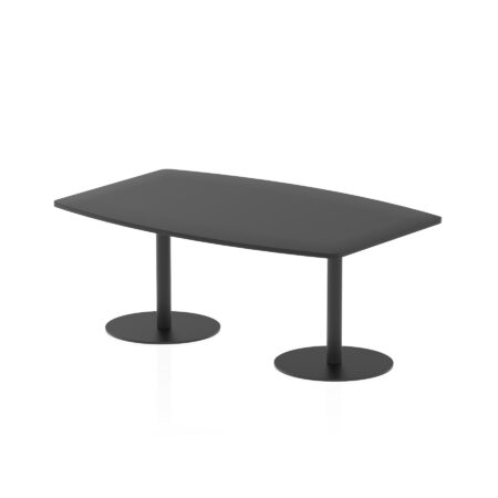 italia high gloss boardroom table black leg