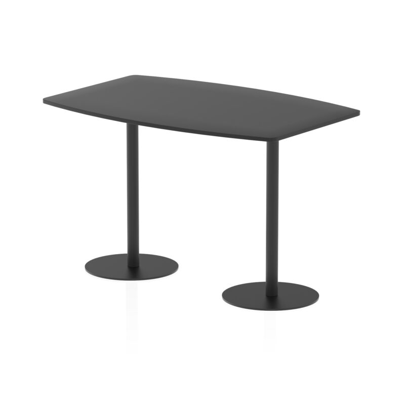 italia high gloss boardroom table black leg