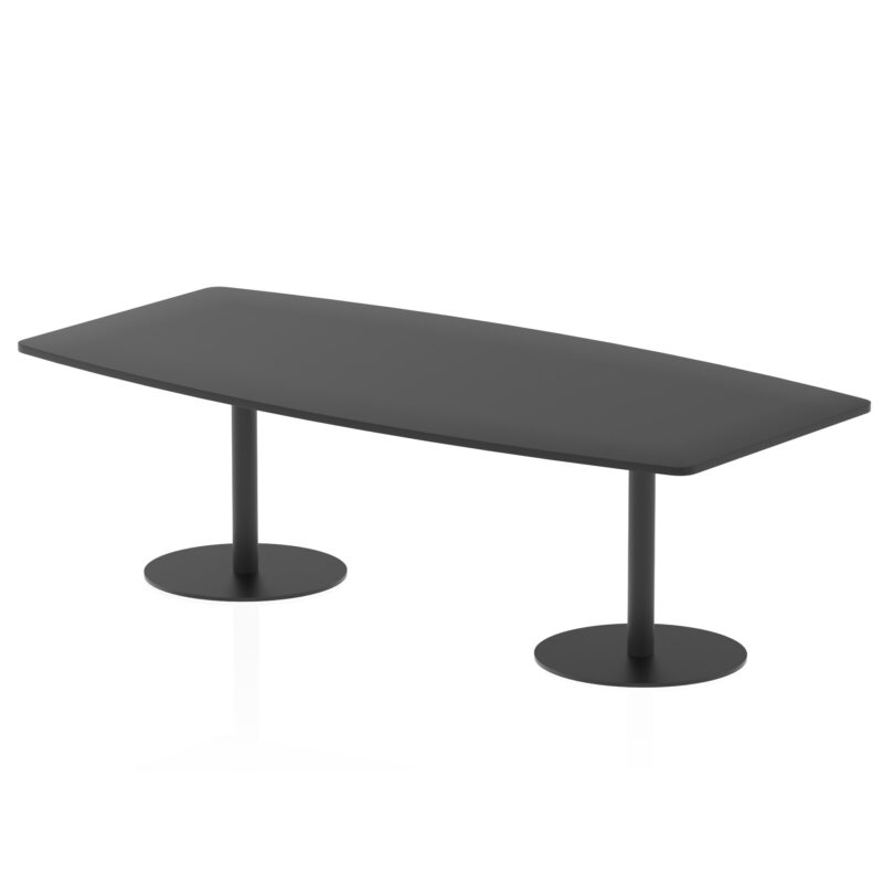 italia high gloss boardroom table black leg