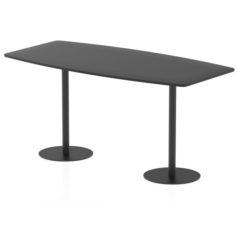 italia high gloss boardroom table black leg