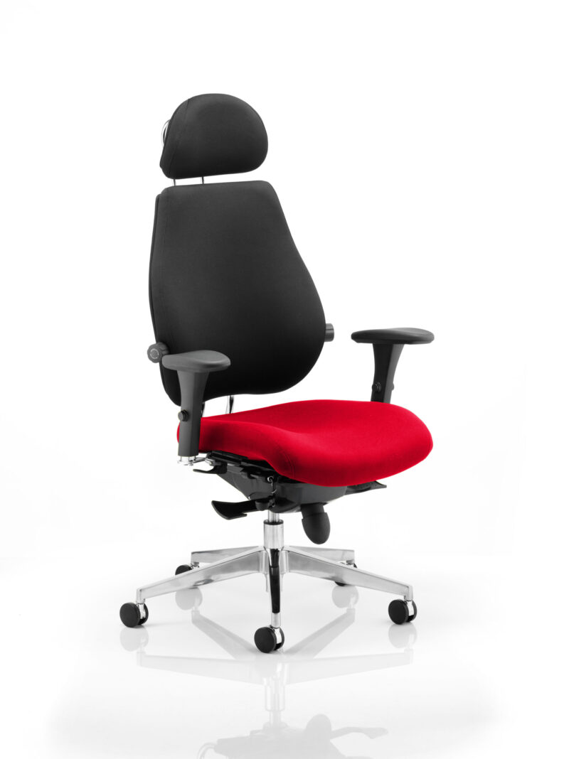 chiro plus ultimate high back ergonomic posture chair with arms and headrest