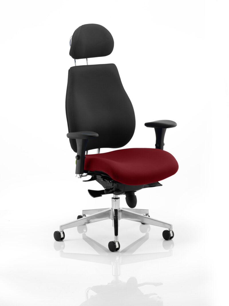 chiro plus ultimate high back ergonomic posture chair with arms and headrest