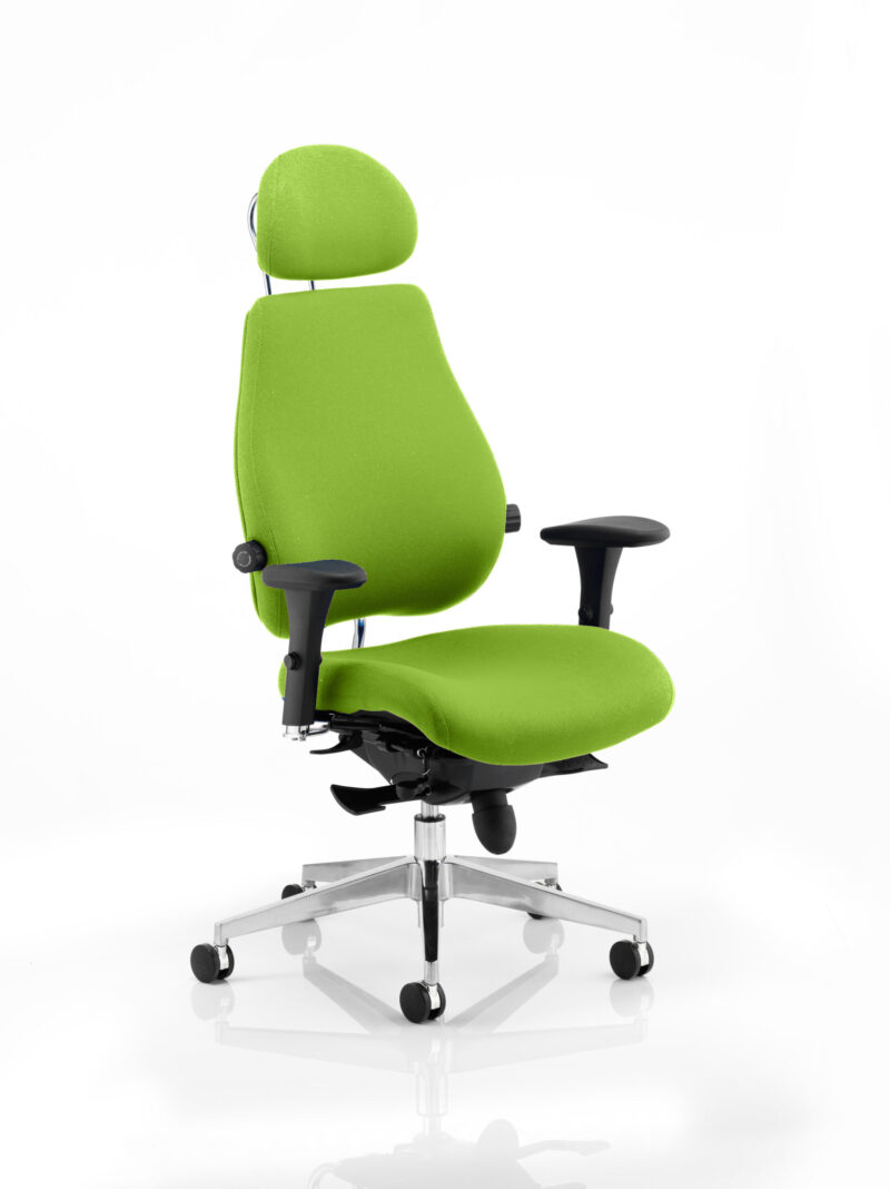 chiro plus ultimate high back ergonomic posture chair with arms and headrest