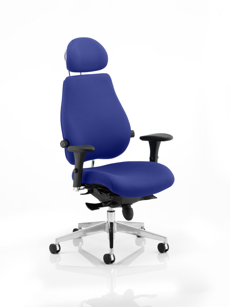 chiro plus ultimate high back ergonomic posture chair with arms and headrest