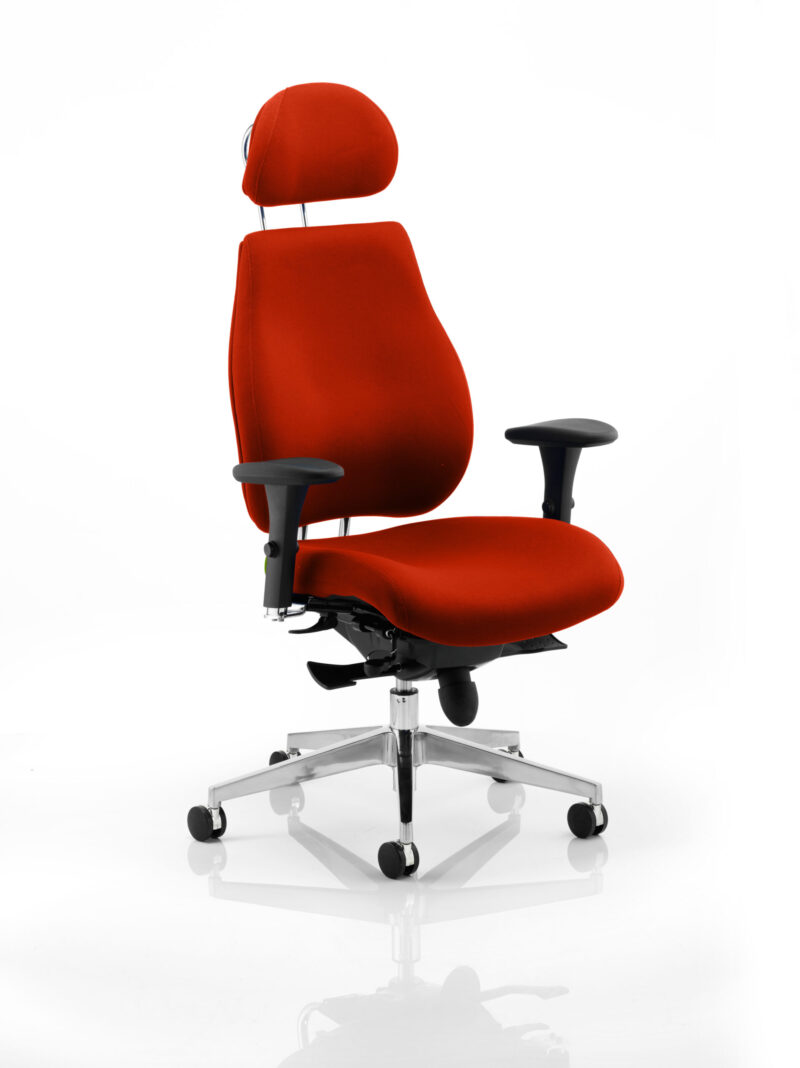 chiro plus ultimate high back ergonomic posture chair with arms and headrest