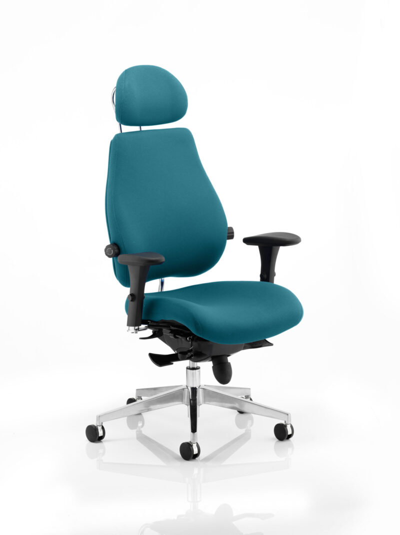 chiro plus ultimate high back ergonomic posture chair with arms and headrest