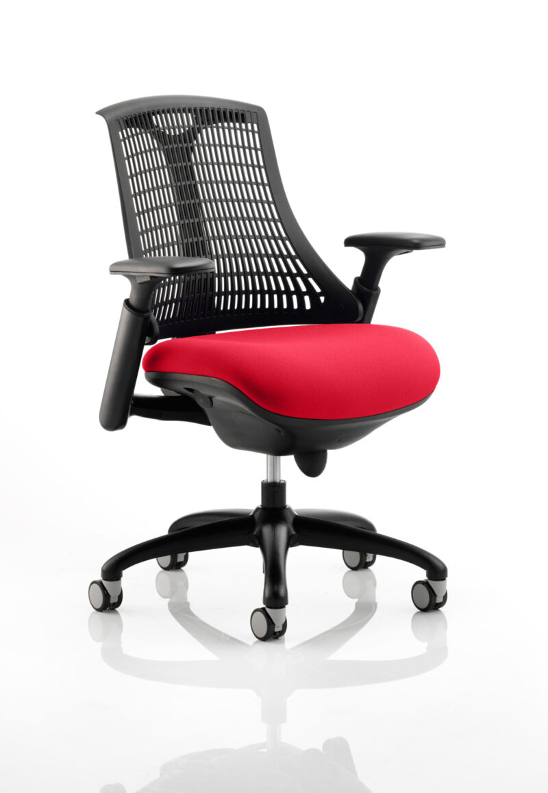 flex medium back black frame task operator office chair with arms