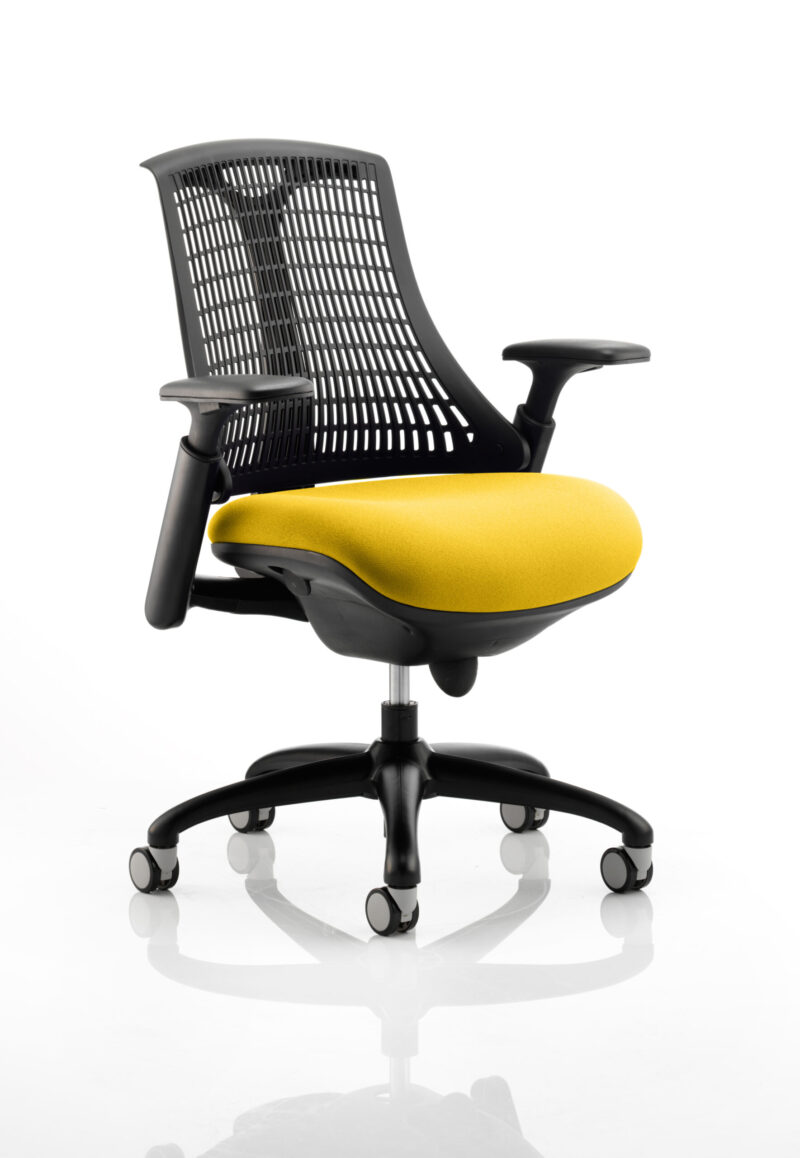 flex medium back black frame task operator office chair with arms