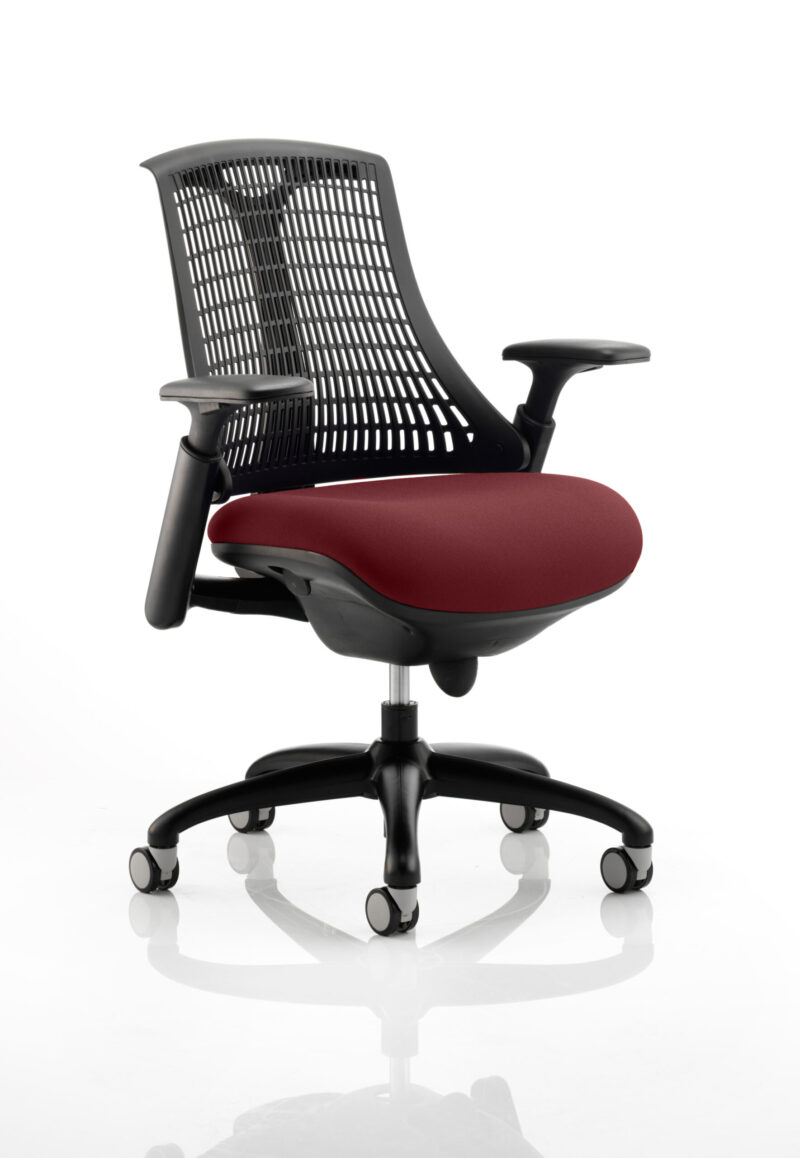 flex medium back black frame task operator office chair with arms