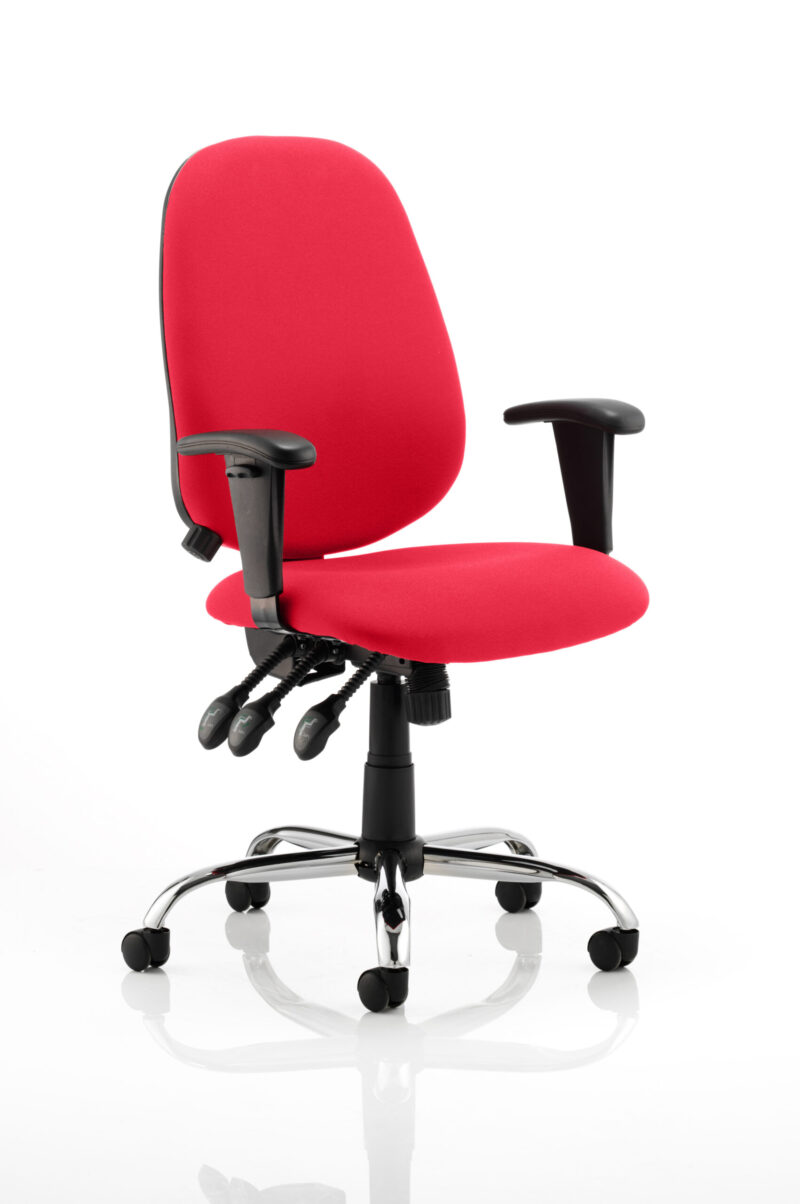lisbon medium back task operator office chair with height adjustable arms