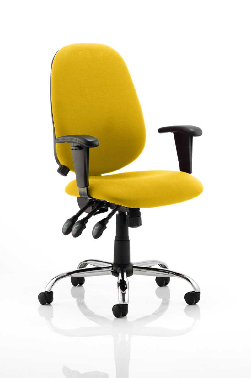 lisbon medium back task operator office chair with height adjustable arms