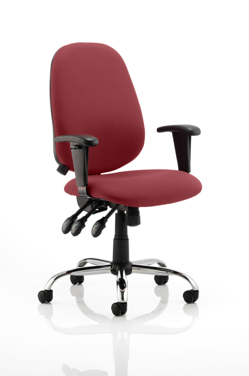 lisbon medium back task operator office chair with height adjustable arms