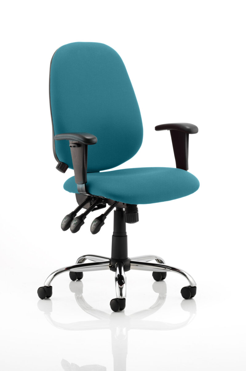 lisbon medium back task operator office chair with height adjustable arms