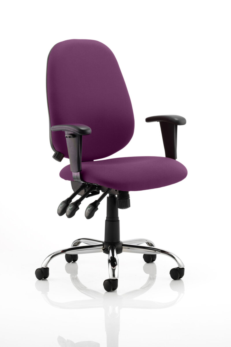 lisbon medium back task operator office chair with height adjustable arms