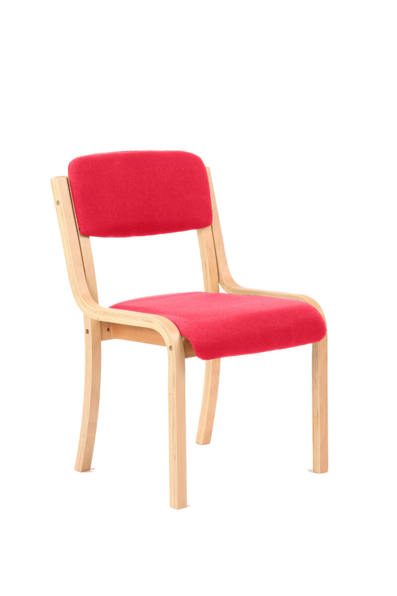 madrid wooden frame visitor chair with arms