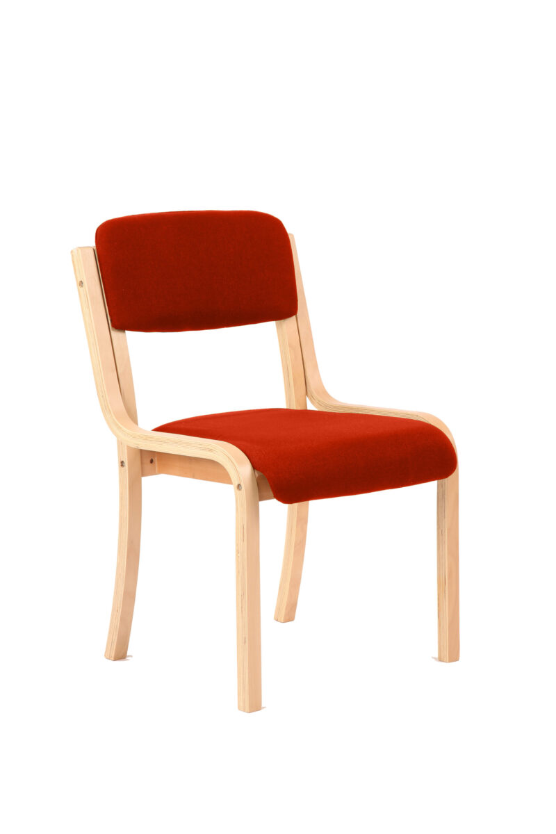 madrid wooden frame visitor chair with arms