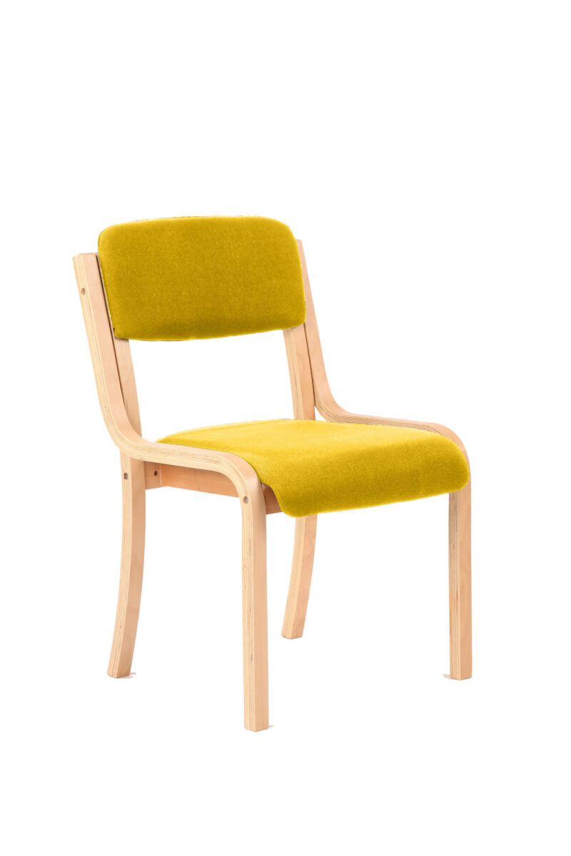madrid wooden frame visitor chair with arms