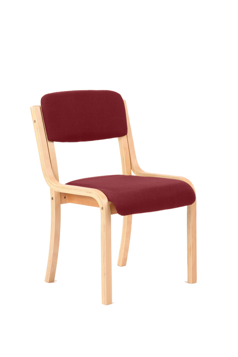 madrid wooden frame visitor chair with arms