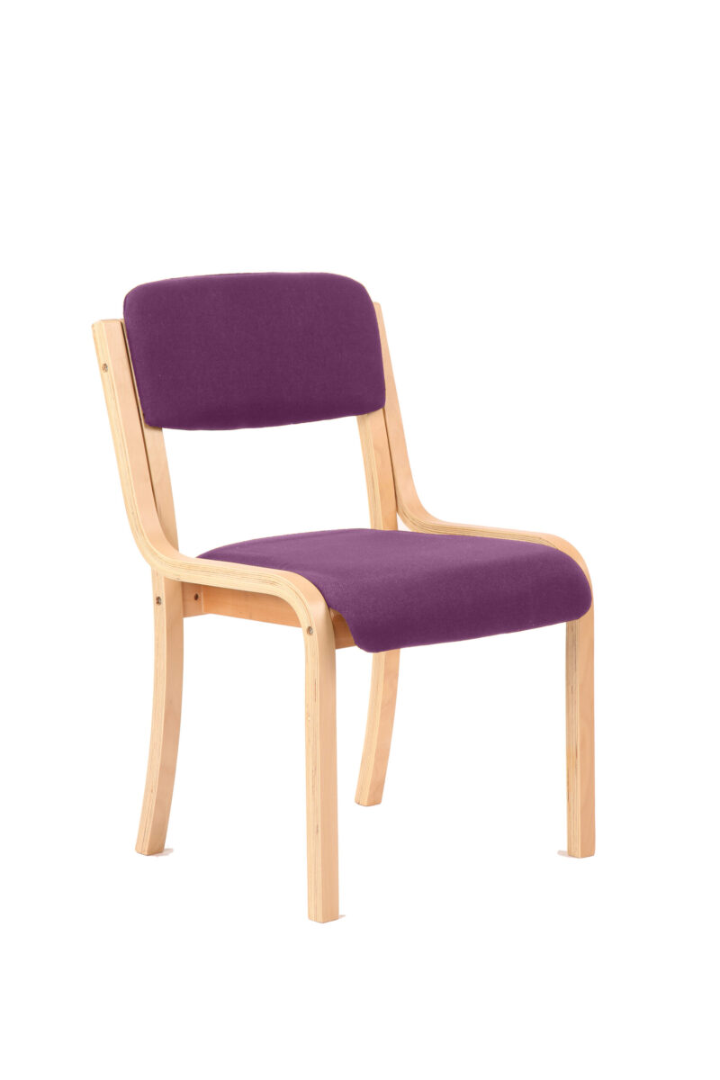 madrid wooden frame visitor chair with arms