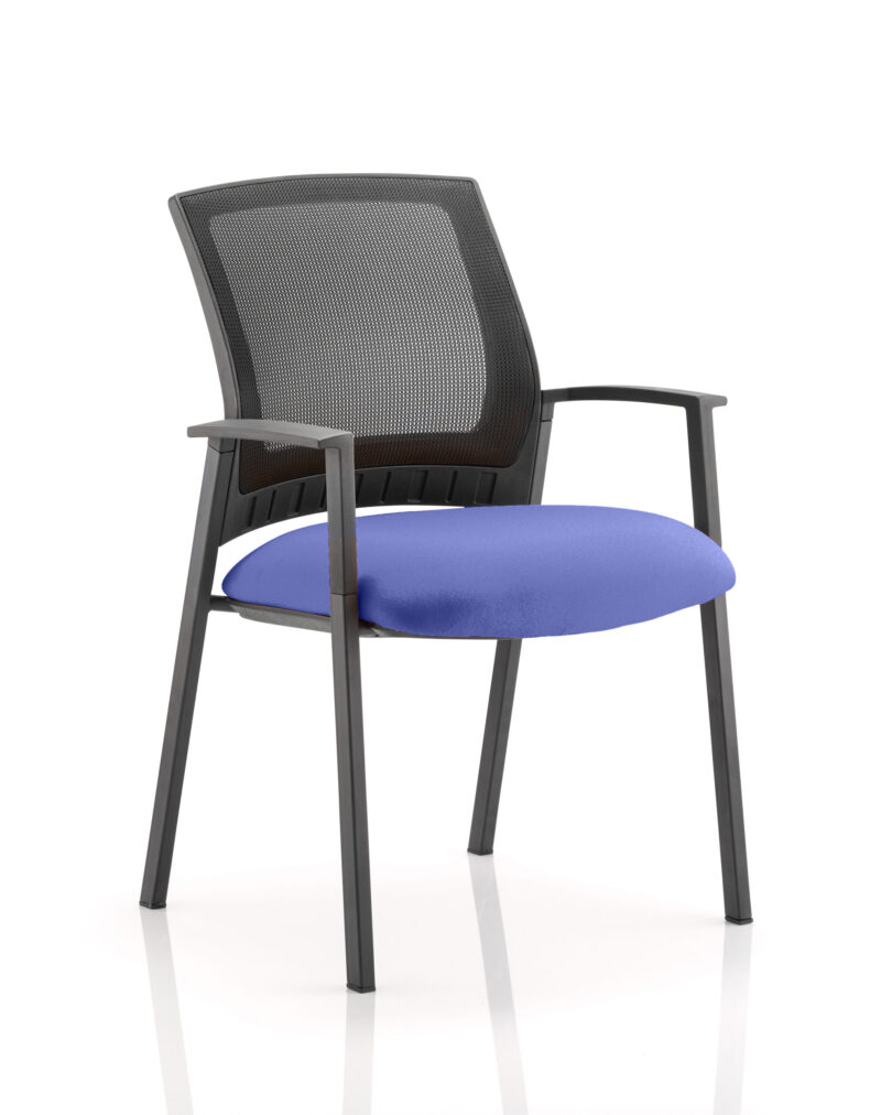 metro medium mesh back stacking visitor chair with arms