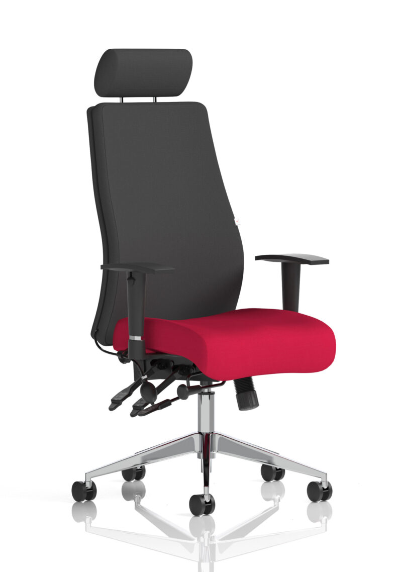 onyx high back ergonomic posture chair with height adjustable arms