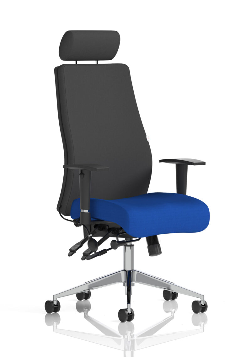 onyx high back ergonomic posture chair with height adjustable arms