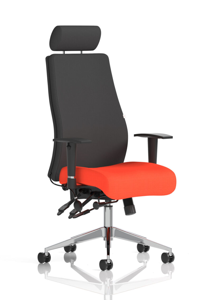 onyx high back ergonomic posture chair with height adjustable arms