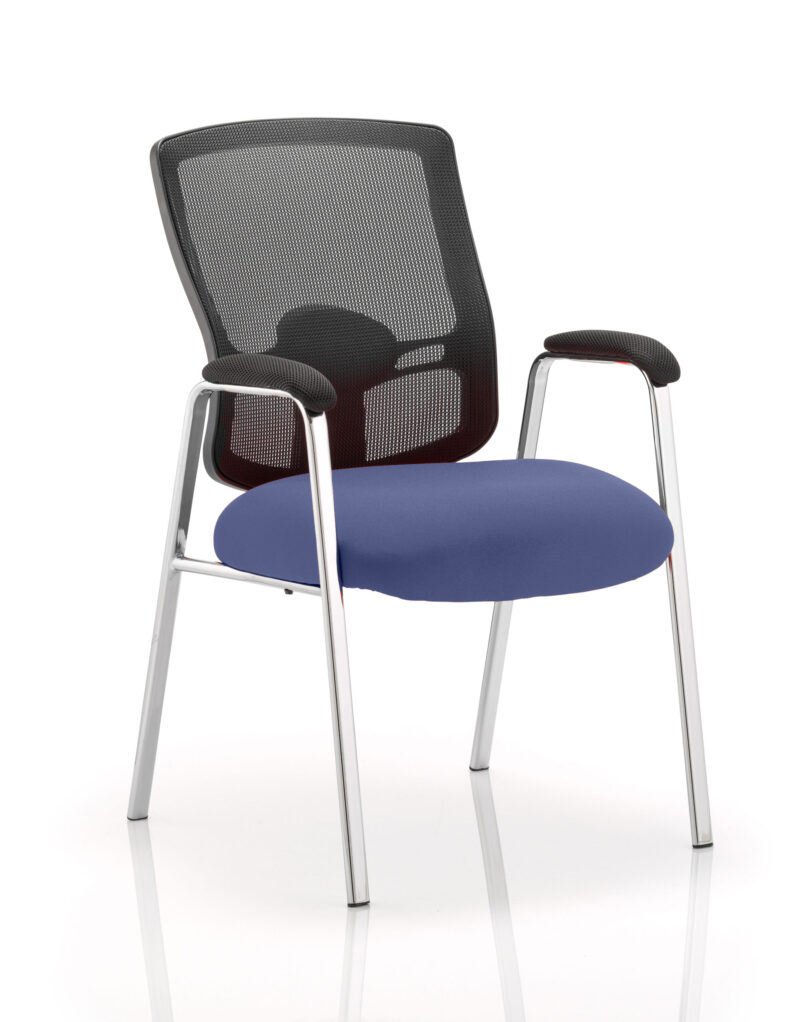 portland medium mesh back (straight leg) visitor chair with arms