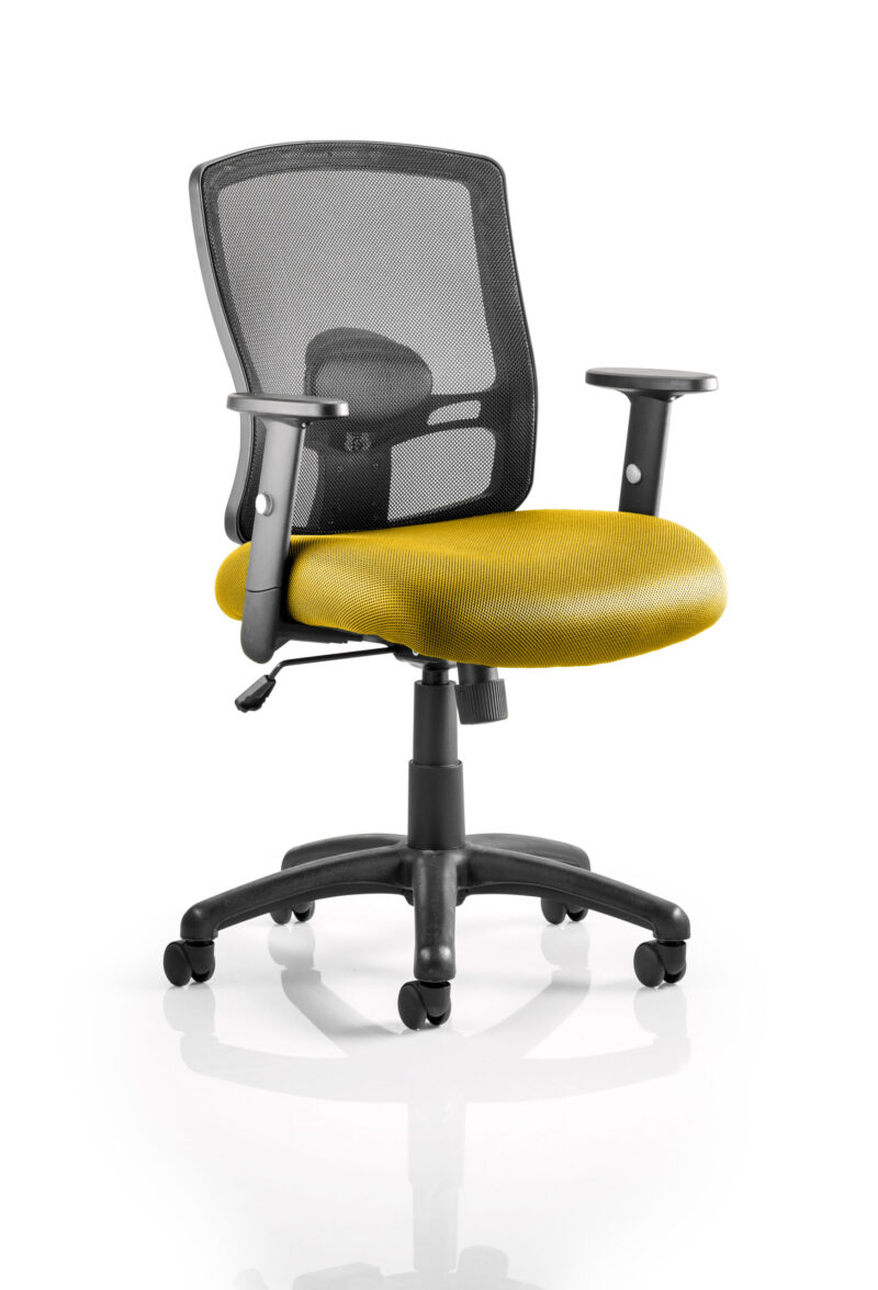portland medium mesh back task operator office chair with arms