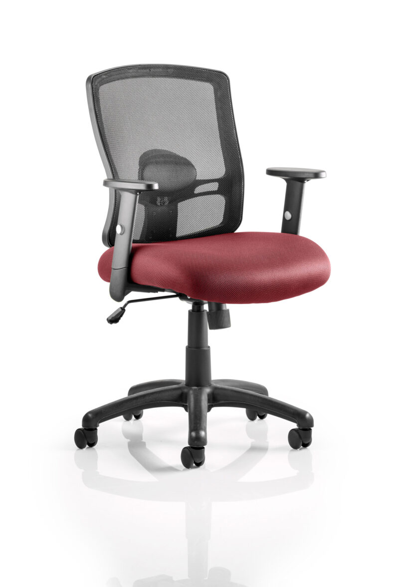 portland medium mesh back task operator office chair with arms