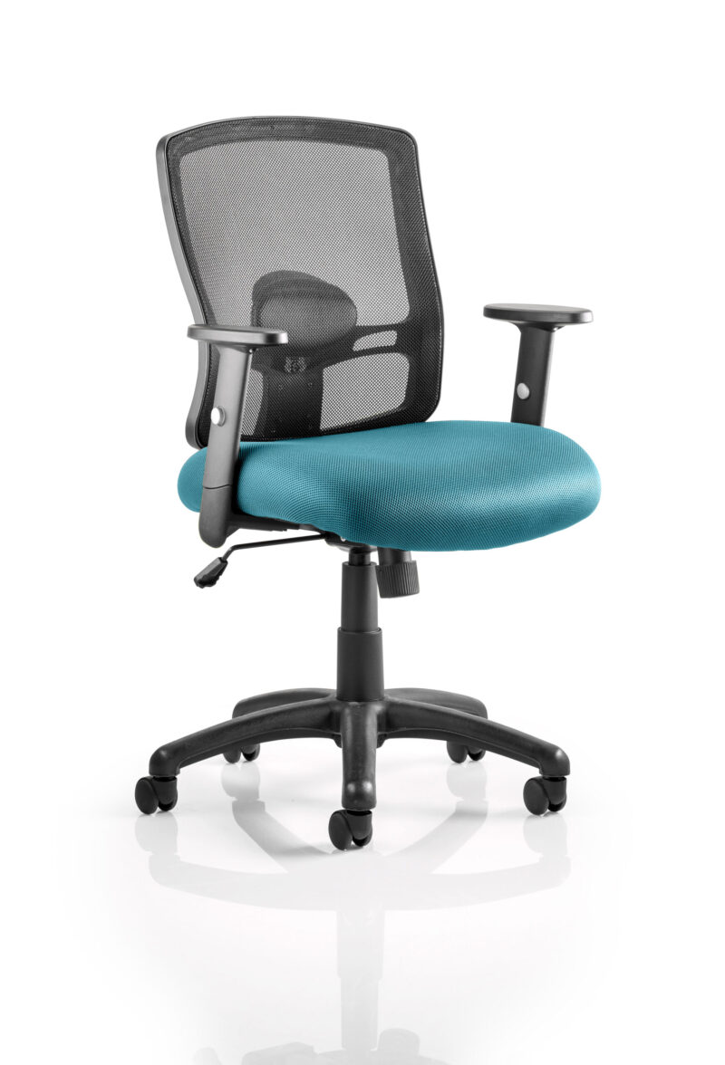 portland medium mesh back task operator office chair with arms