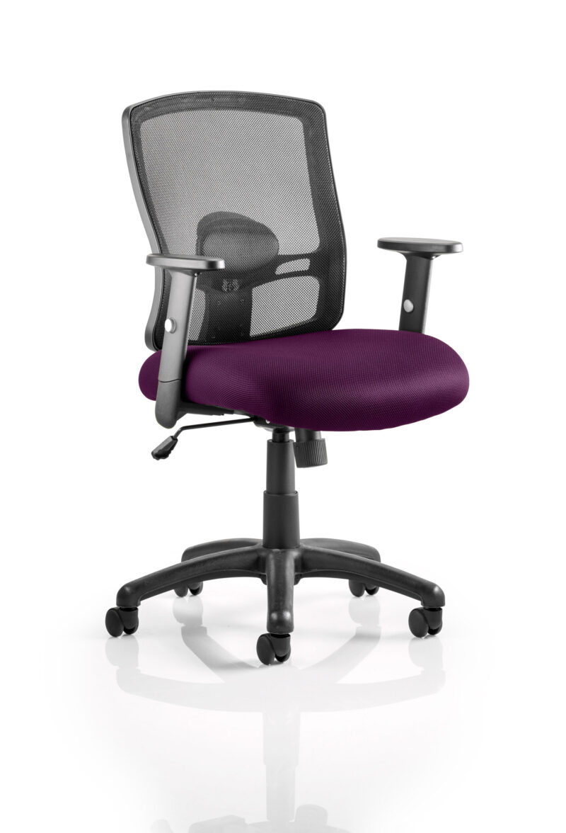 portland medium mesh back task operator office chair with arms