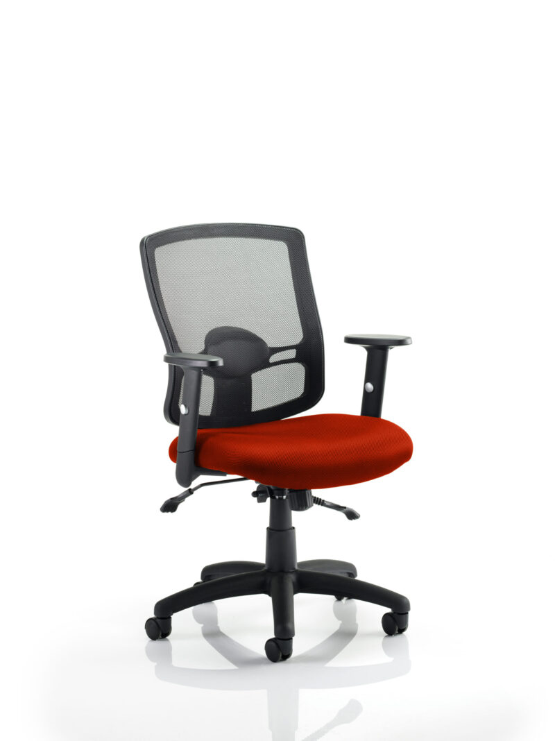 portland ii medium mesh back task operator office chair with arms