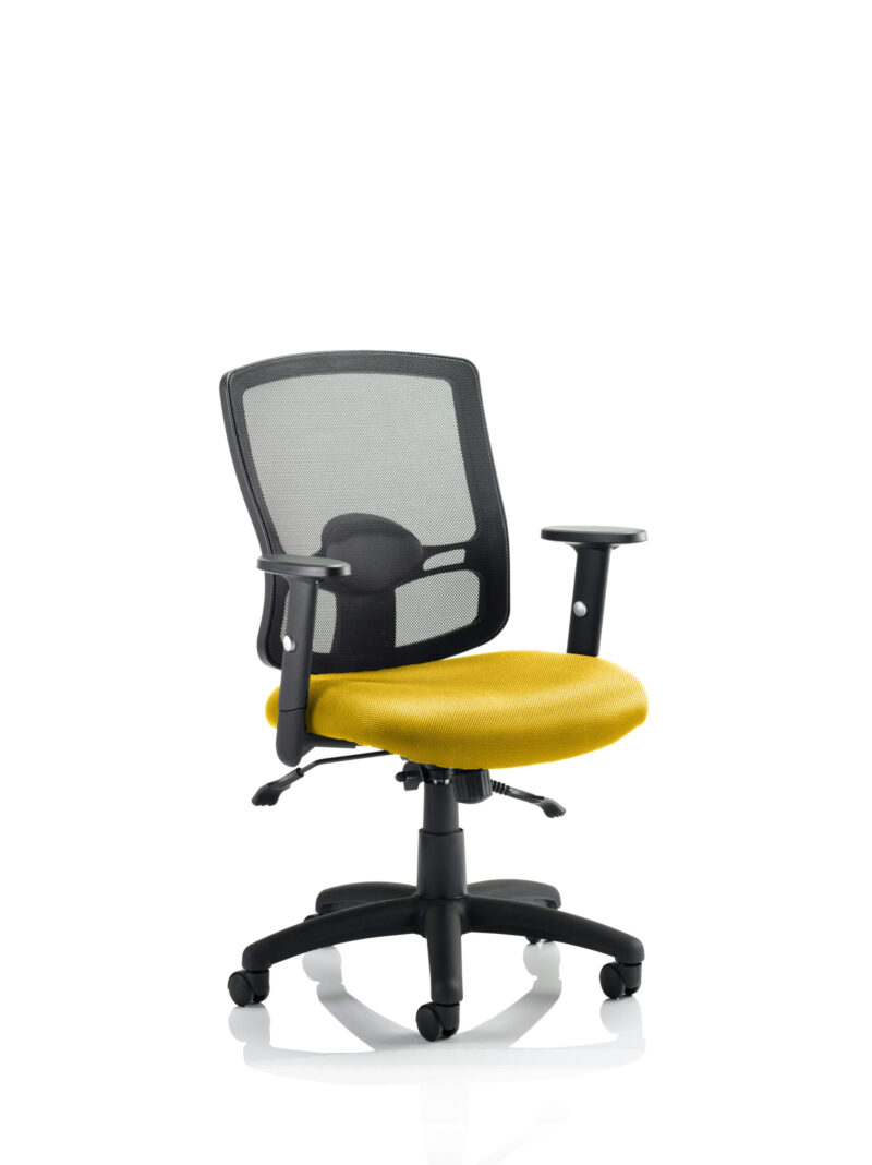 portland ii medium mesh back task operator office chair with arms