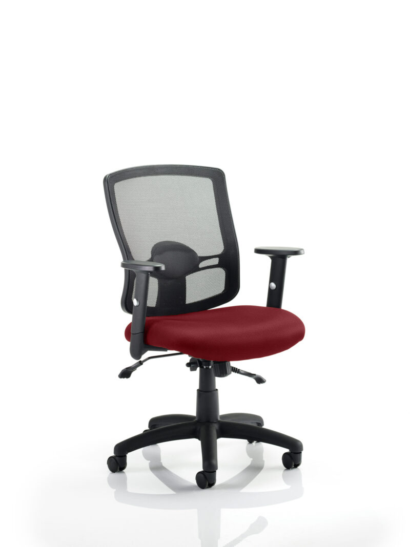 portland ii medium mesh back task operator office chair with arms