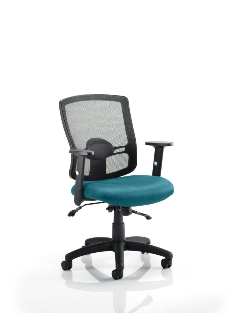 portland ii medium mesh back task operator office chair with arms