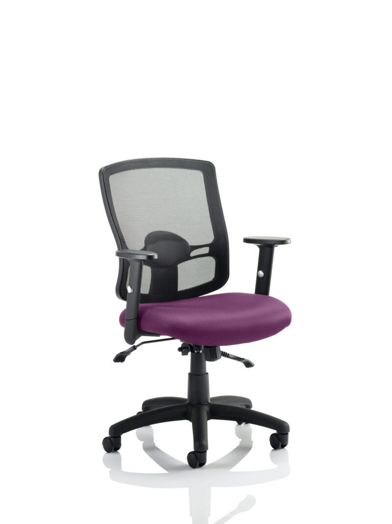 portland ii medium mesh back task operator office chair with arms