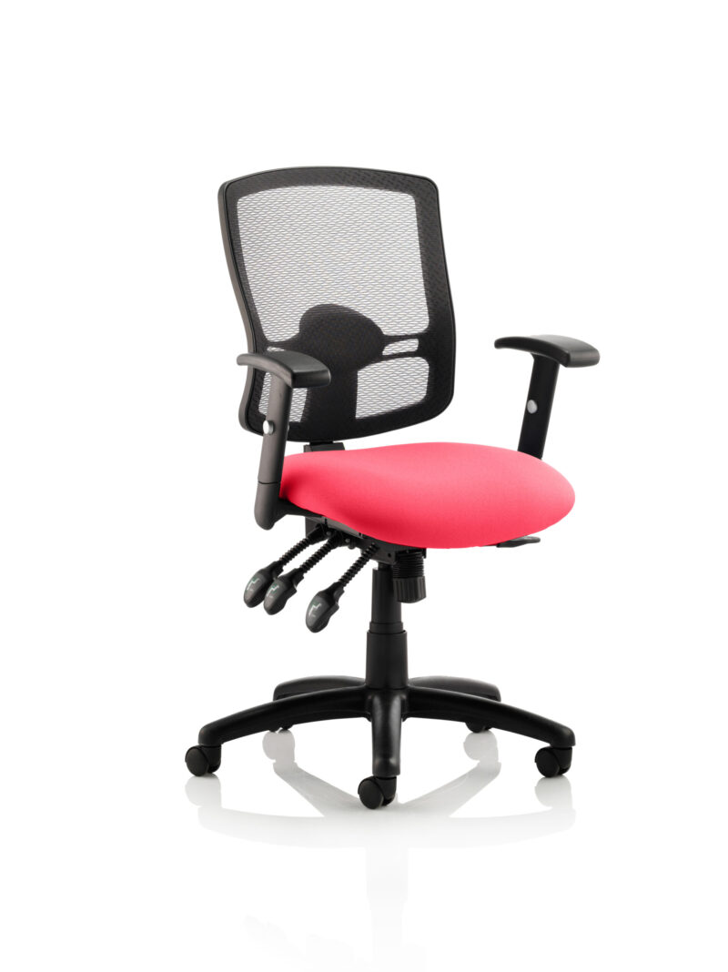 portland iii high mesh back task operator office chair with arms