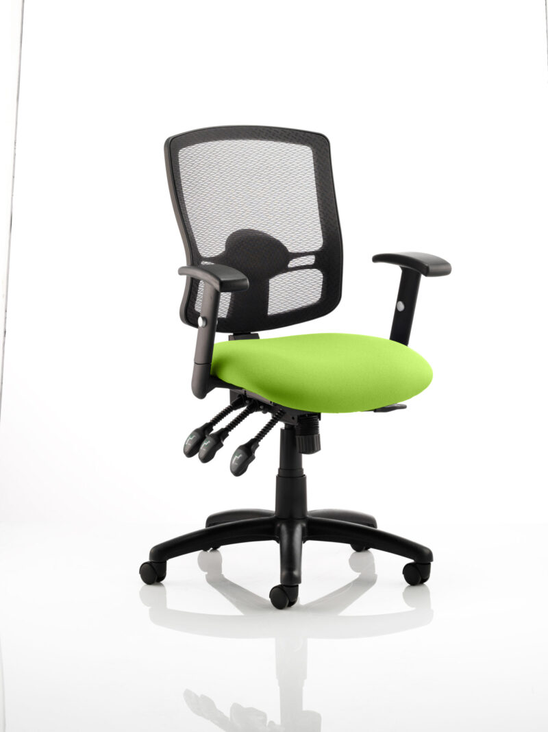 portland iii high mesh back task operator office chair with arms