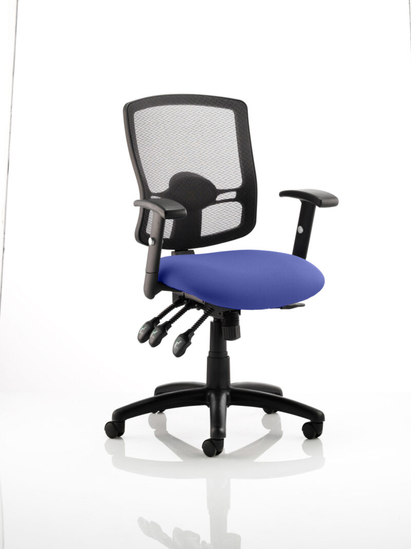 portland iii high mesh back task operator office chair with arms