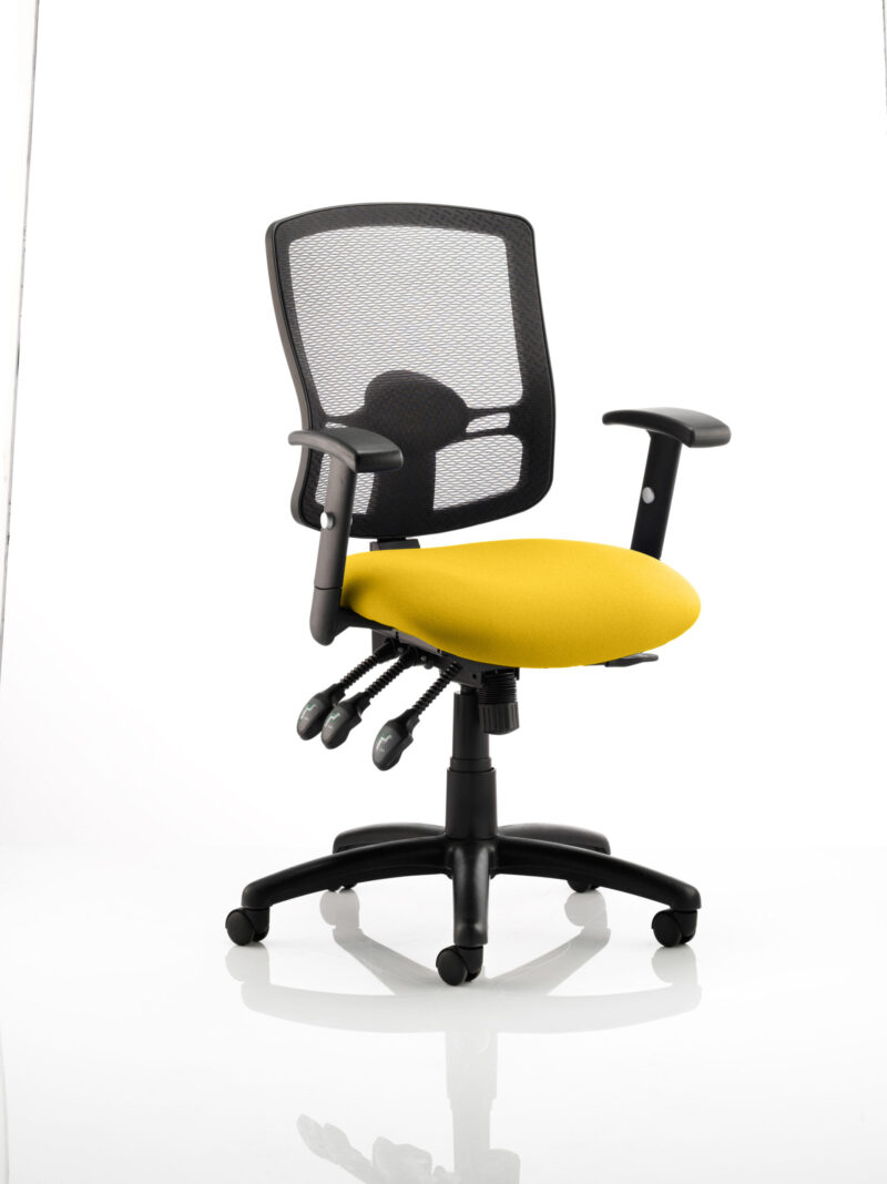 portland iii high mesh back task operator office chair with arms