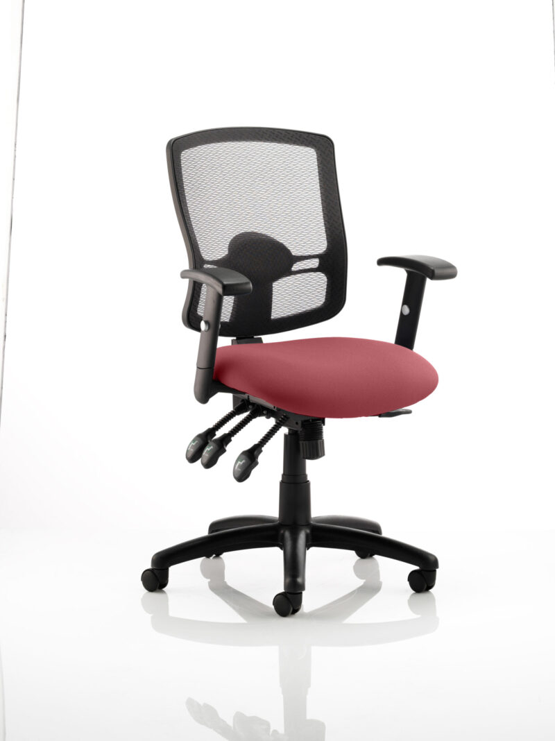 portland iii high mesh back task operator office chair with arms