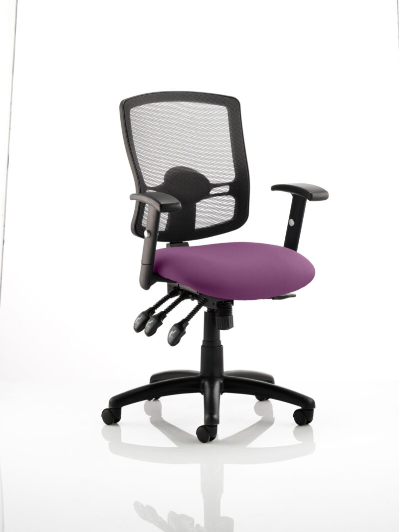 portland iii high mesh back task operator office chair with arms