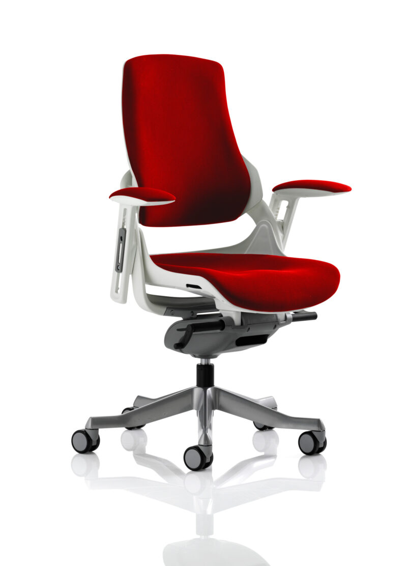 zure high back white shell executive office chair with arms