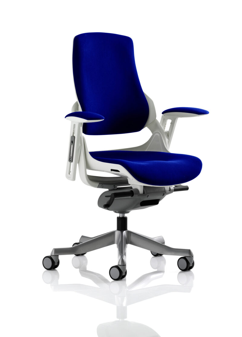 zure high back white shell executive office chair with arms