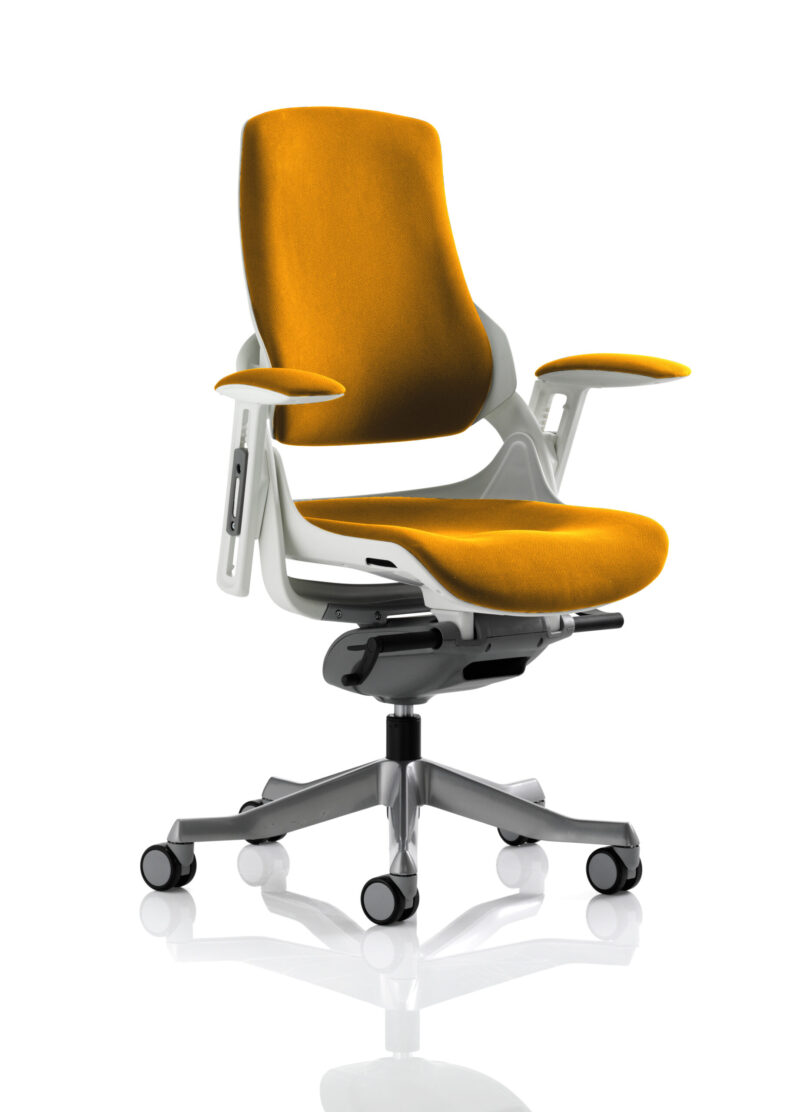 zure high back white shell executive office chair with arms