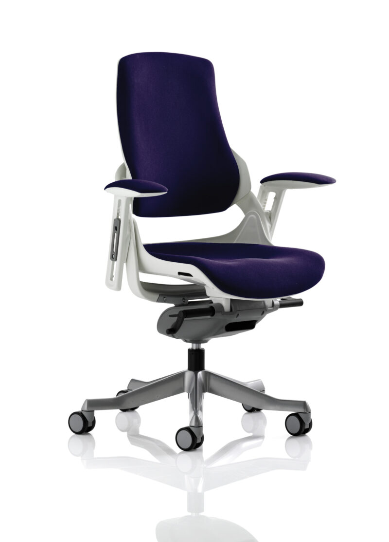 zure high back white shell executive office chair with arms