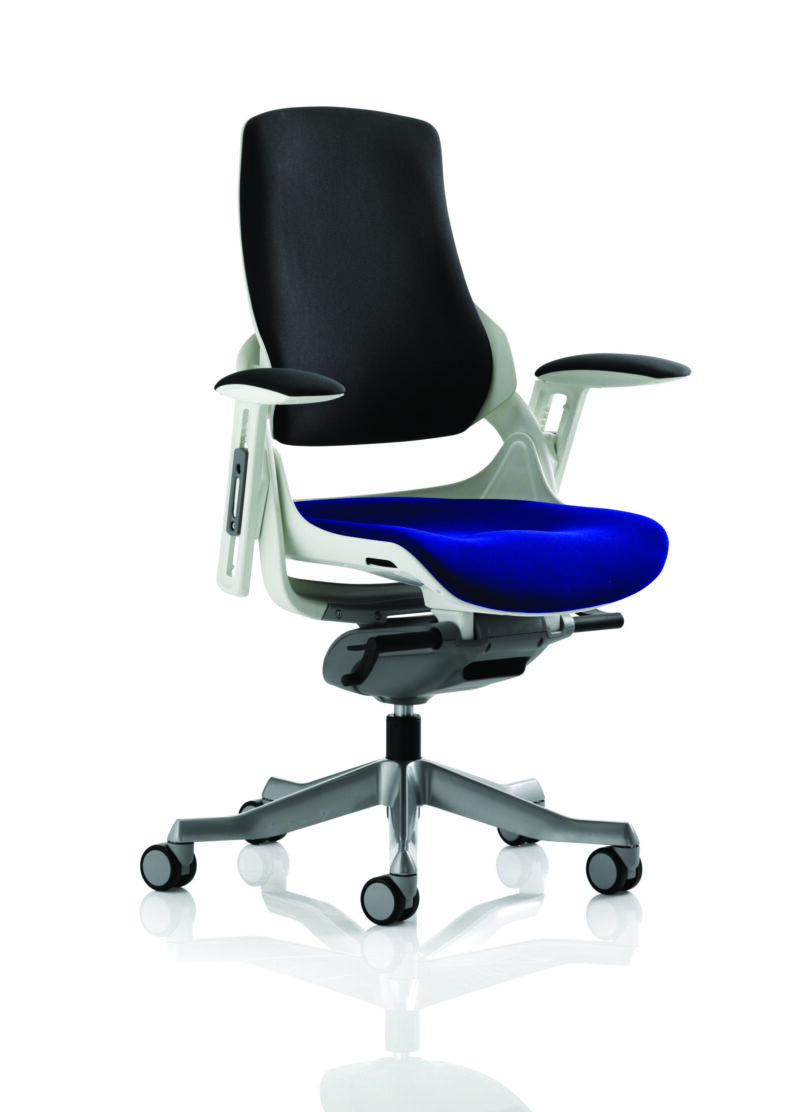 zure high back white shell executive office chair with arms