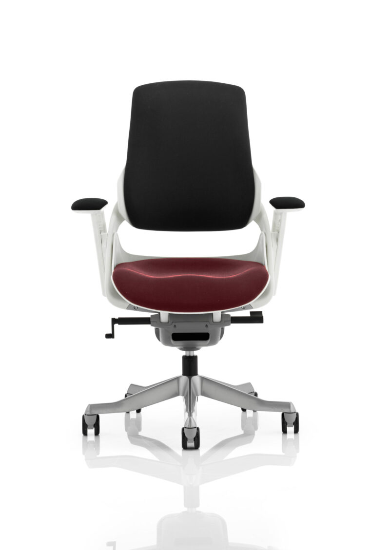 zure high back white shell executive office chair with arms